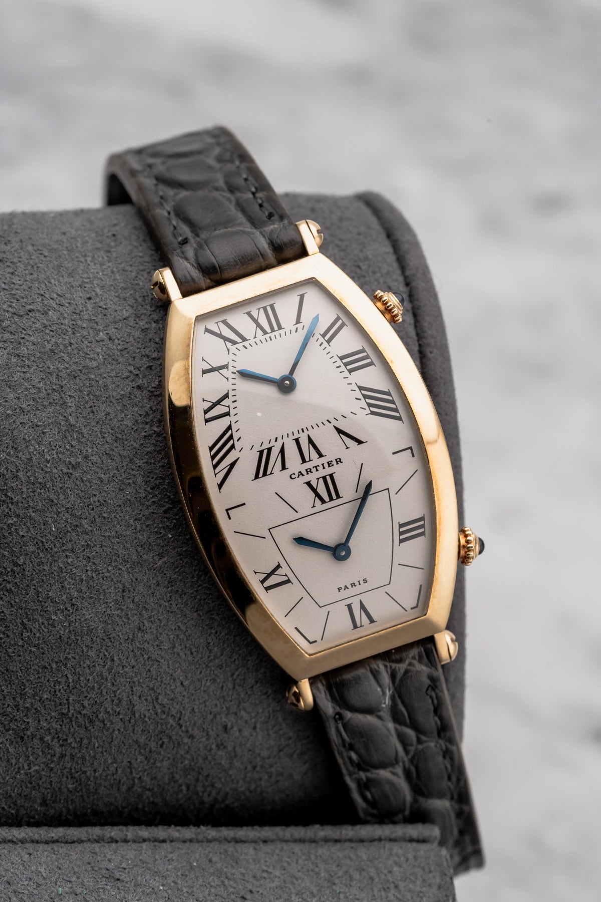 Cartier Tonneau Dual Time W1502853 Silver Dual Dial