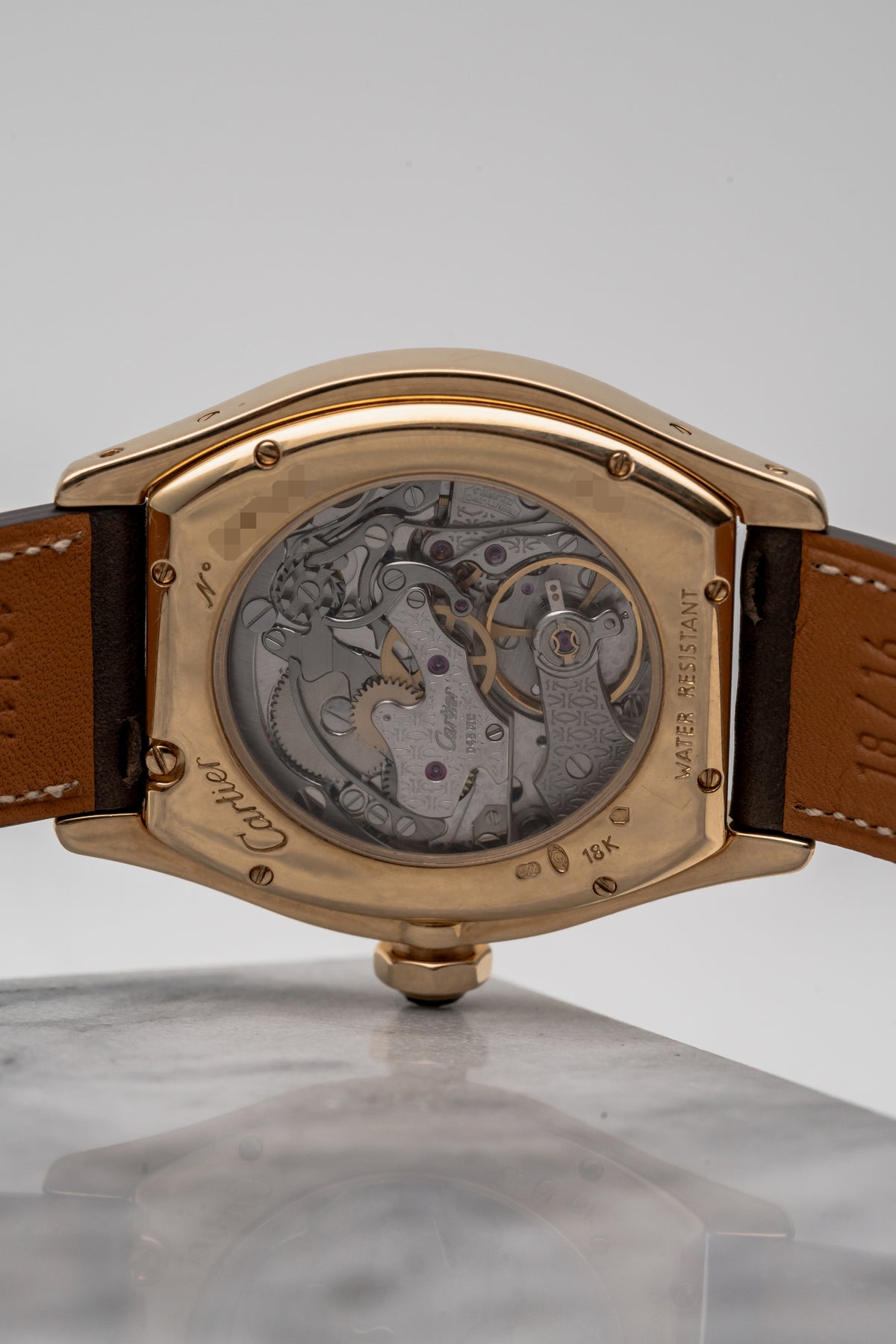 Cartier Tortue Monopusher Chronograph W1525751 2356E Silver Guilloché Dial