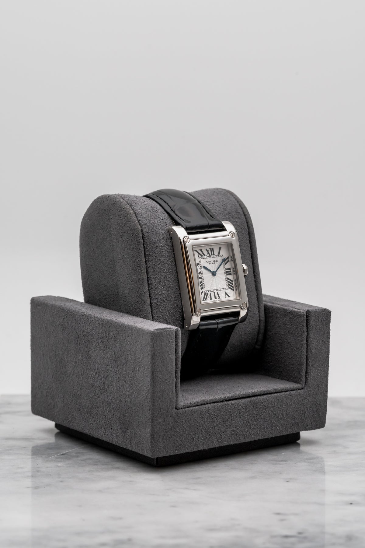 Cartier Tank à Vis Collection Privée W1529651 Silver Dial
