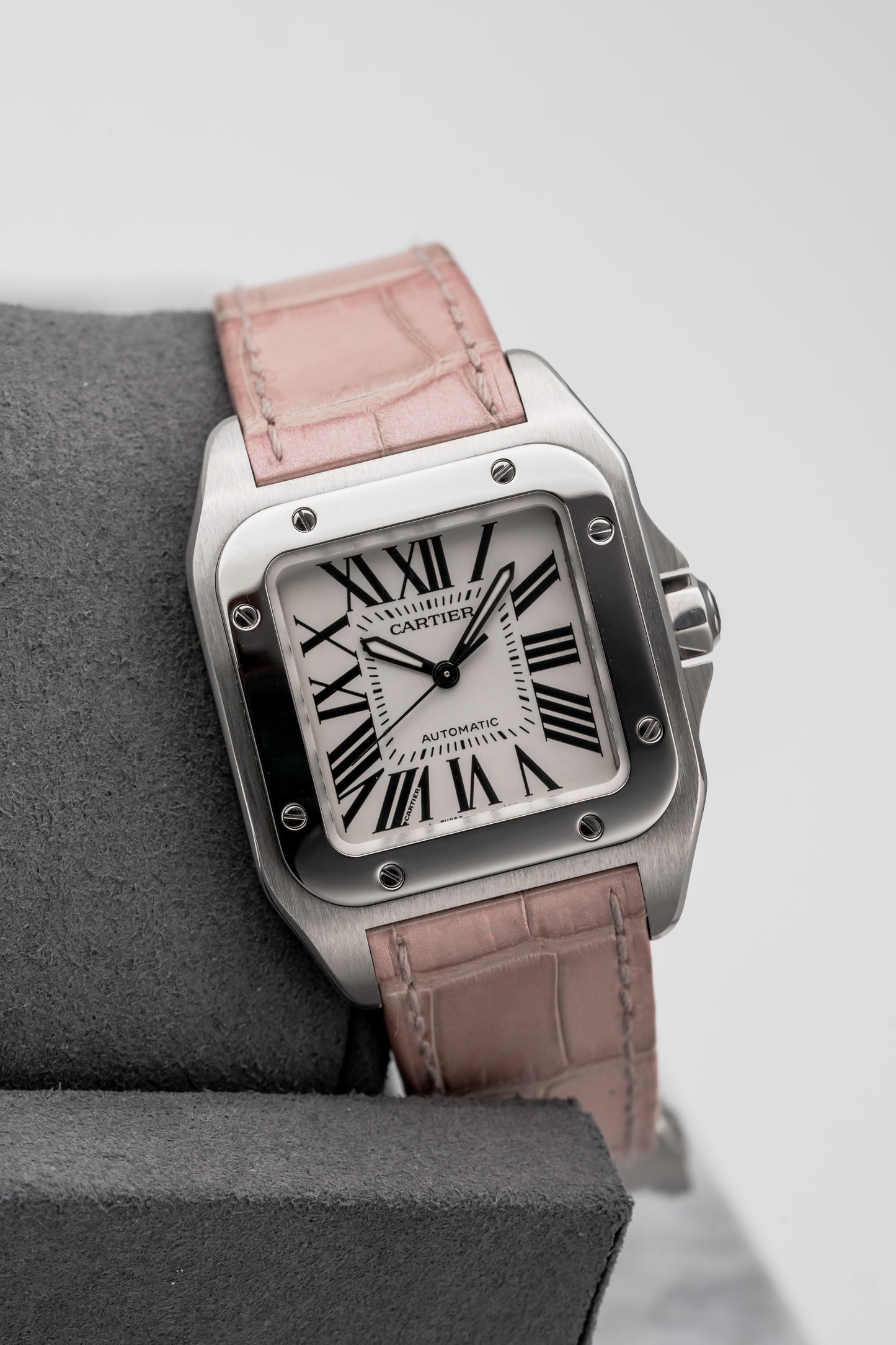 Cartier Santos Medium W20126X8, Silver Opaline Dial