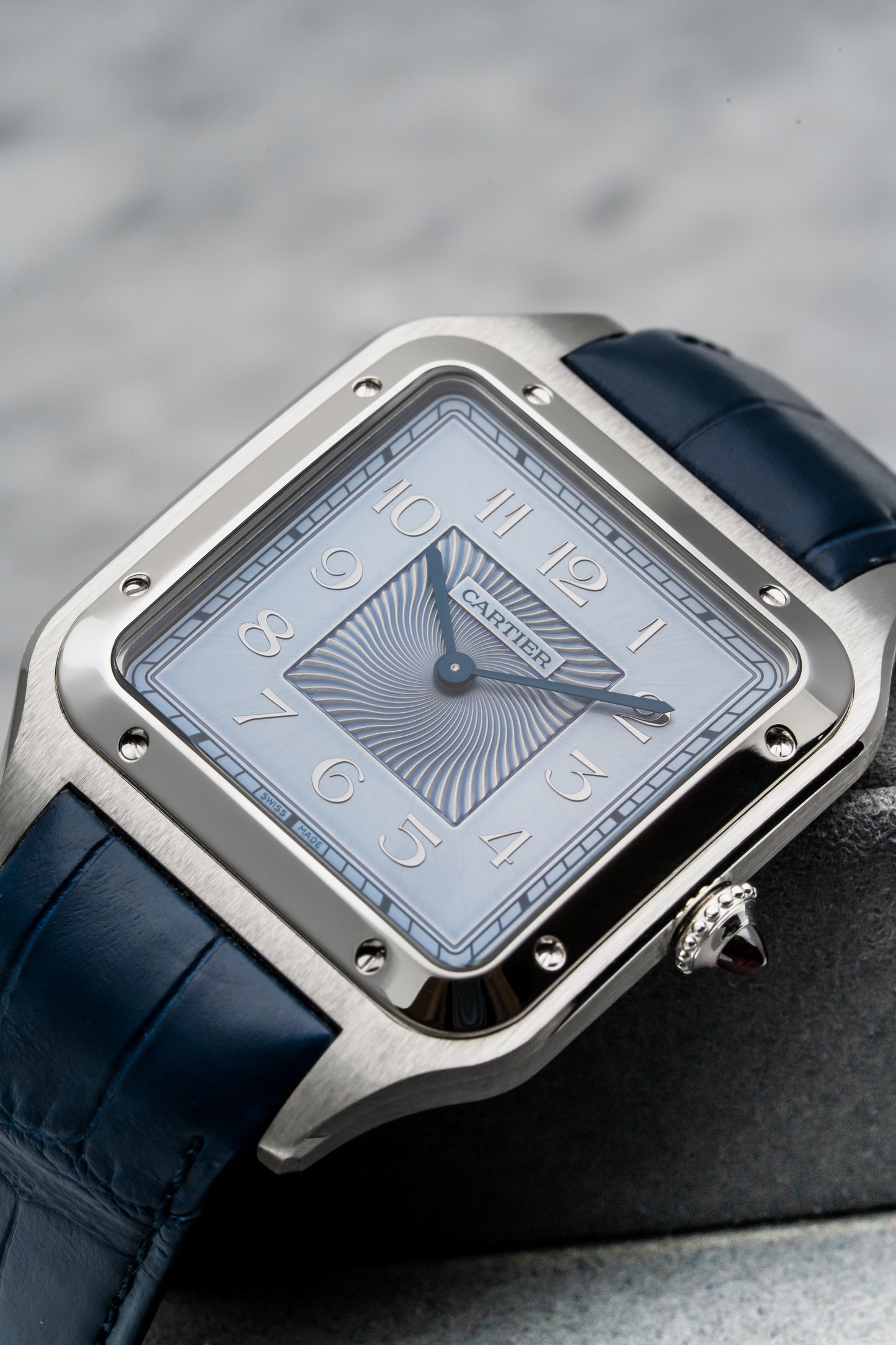 Cartier Santos-Dumont WGSA0050 Platinum, Ice Blue Dial (Limited to 100 Pieces)