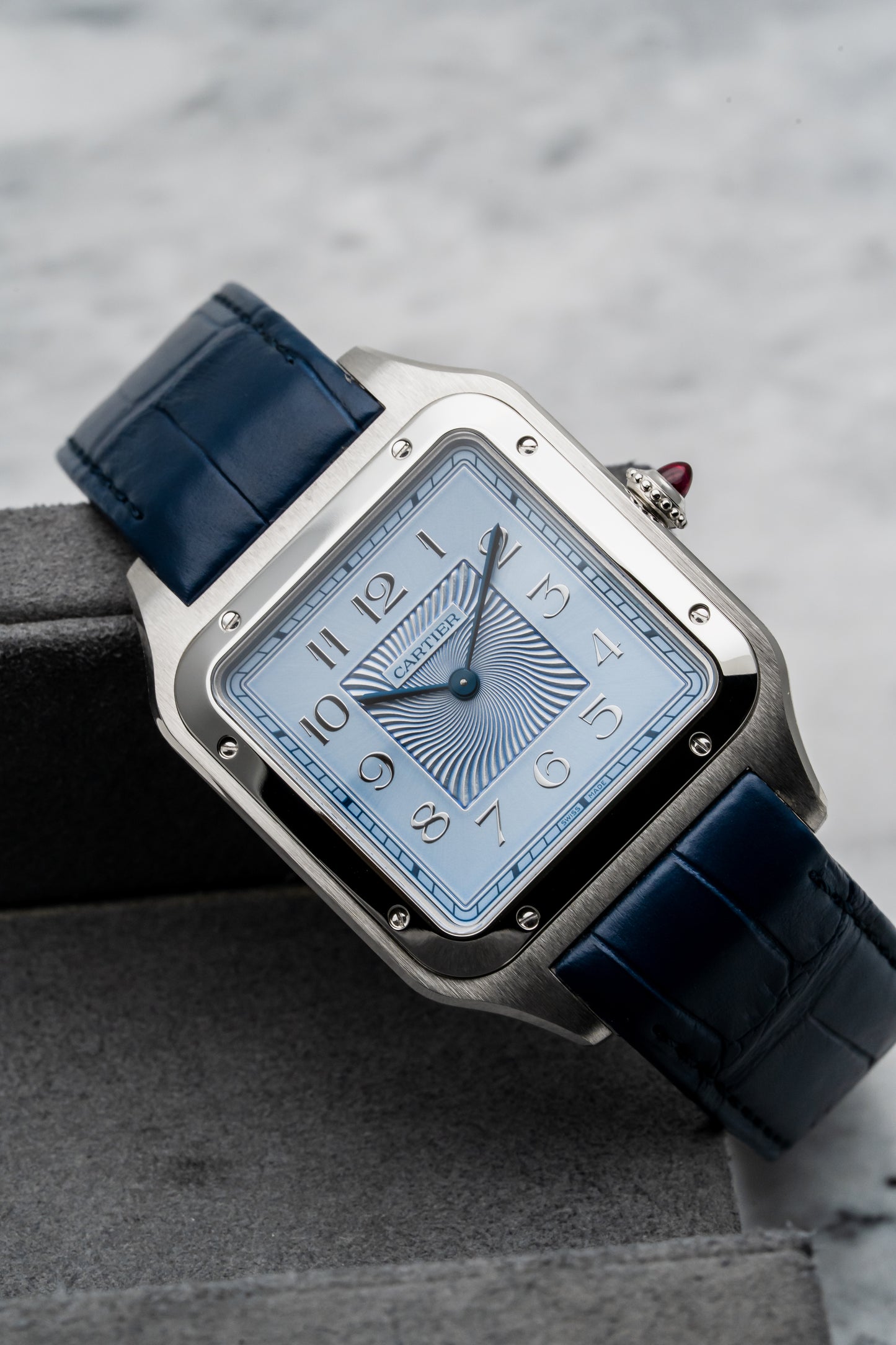 Cartier Santos-Dumont WGSA0050 Platinum, Ice Blue Dial (Limited to 100 Pieces)