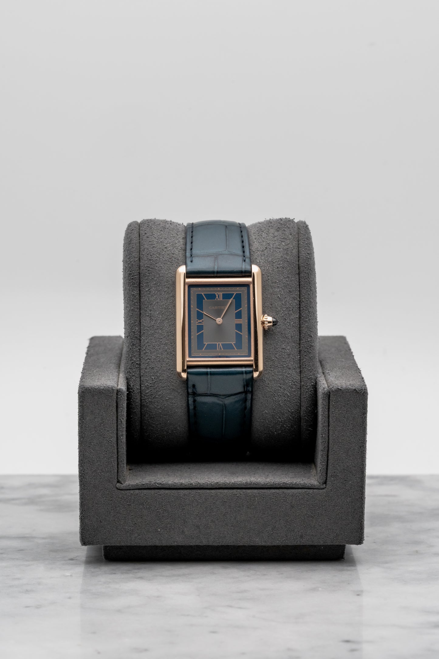 Cartier Tank Louis Cartier WGTA0058, Blue Dial, Rose Gold