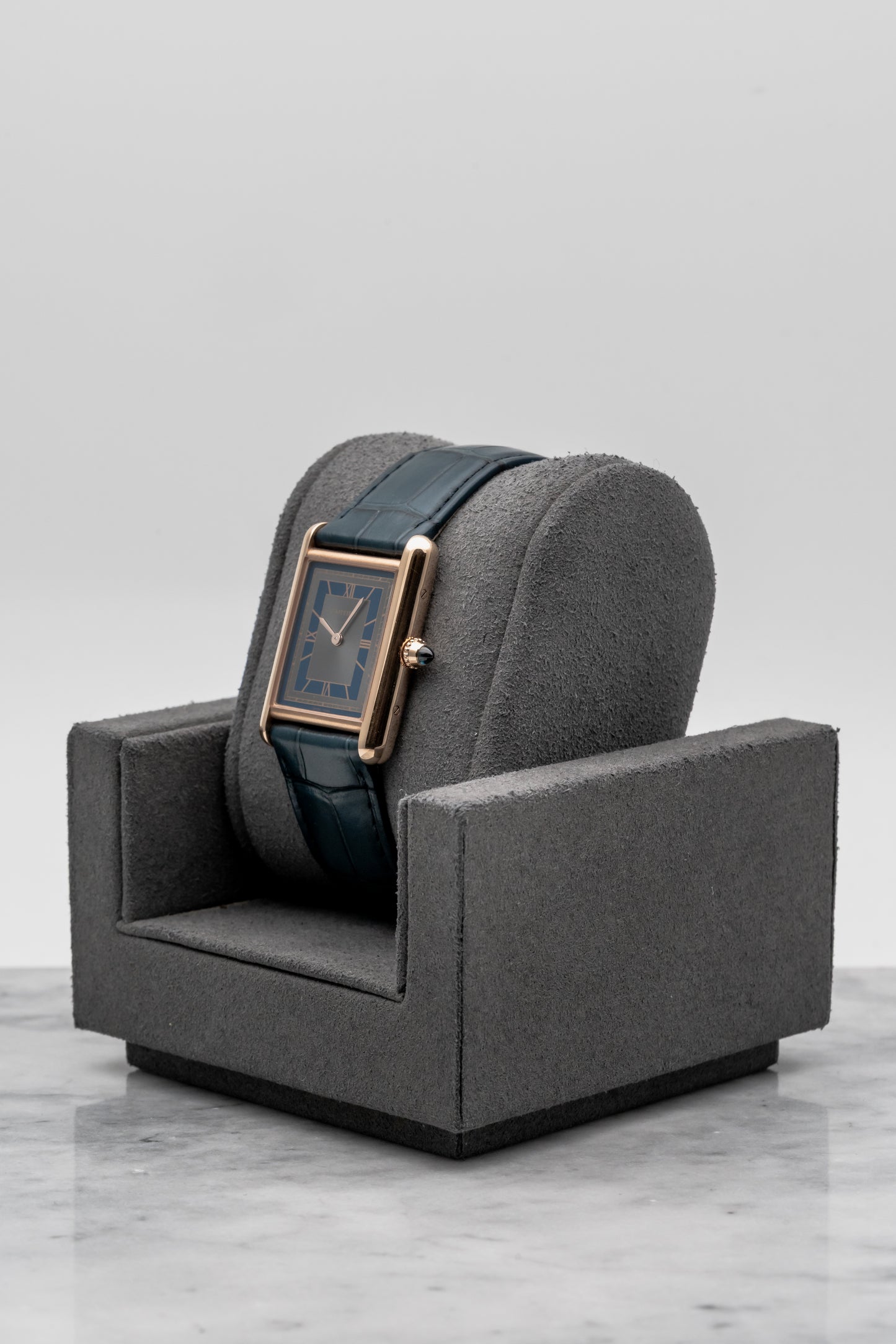 Cartier Tank Louis Cartier WGTA0058, Blue Dial, Rose Gold