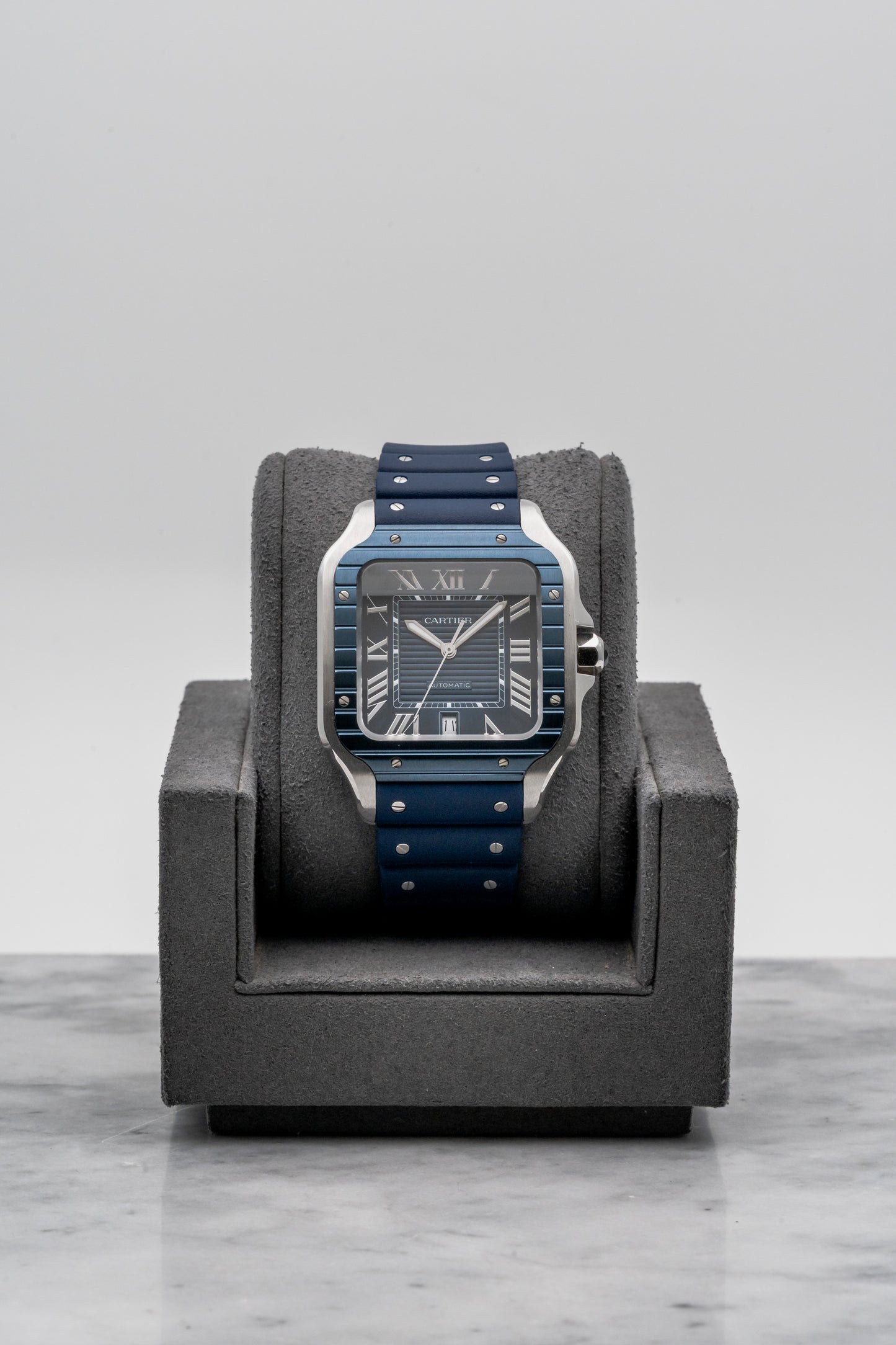 Cartier Santos Large WSSA0048 Blue PVD, Blue Dial