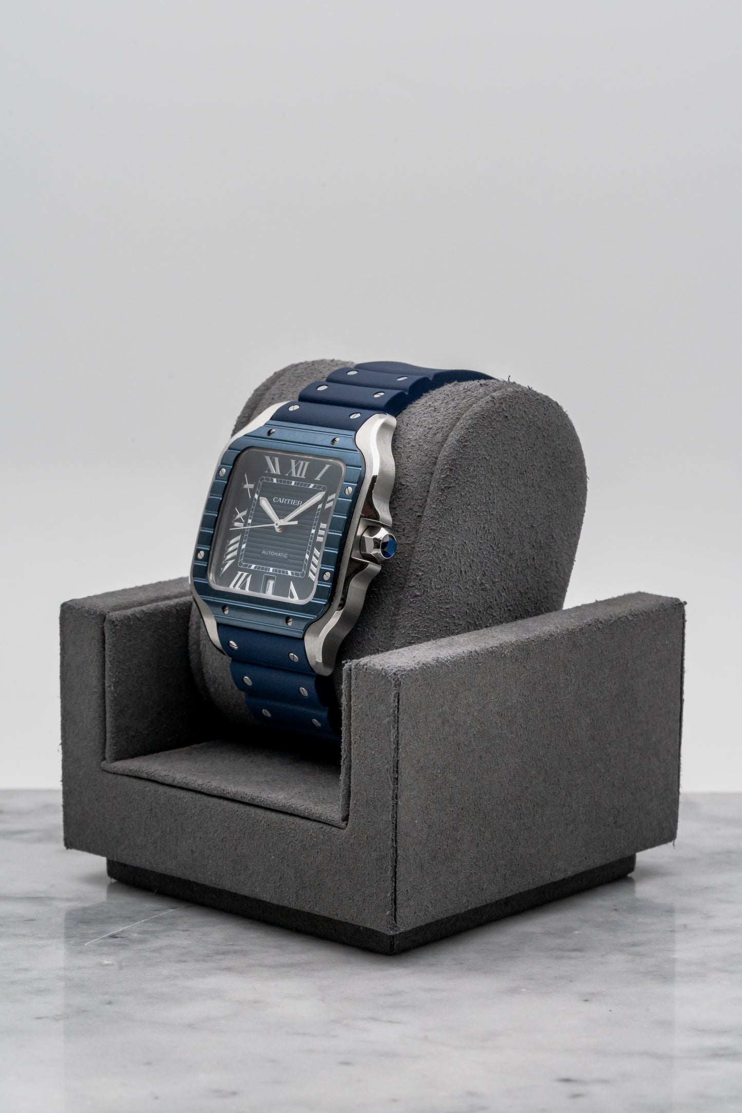 Cartier Santos Large WSSA0048 Blue PVD, Blue Dial