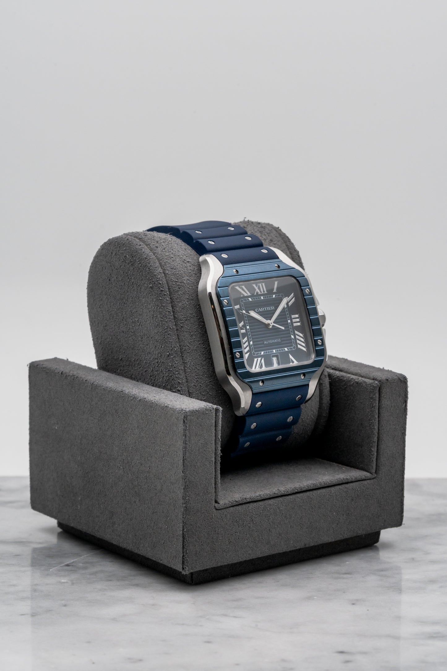 Cartier Santos Large WSSA0048 Blue PVD, Blue Dial