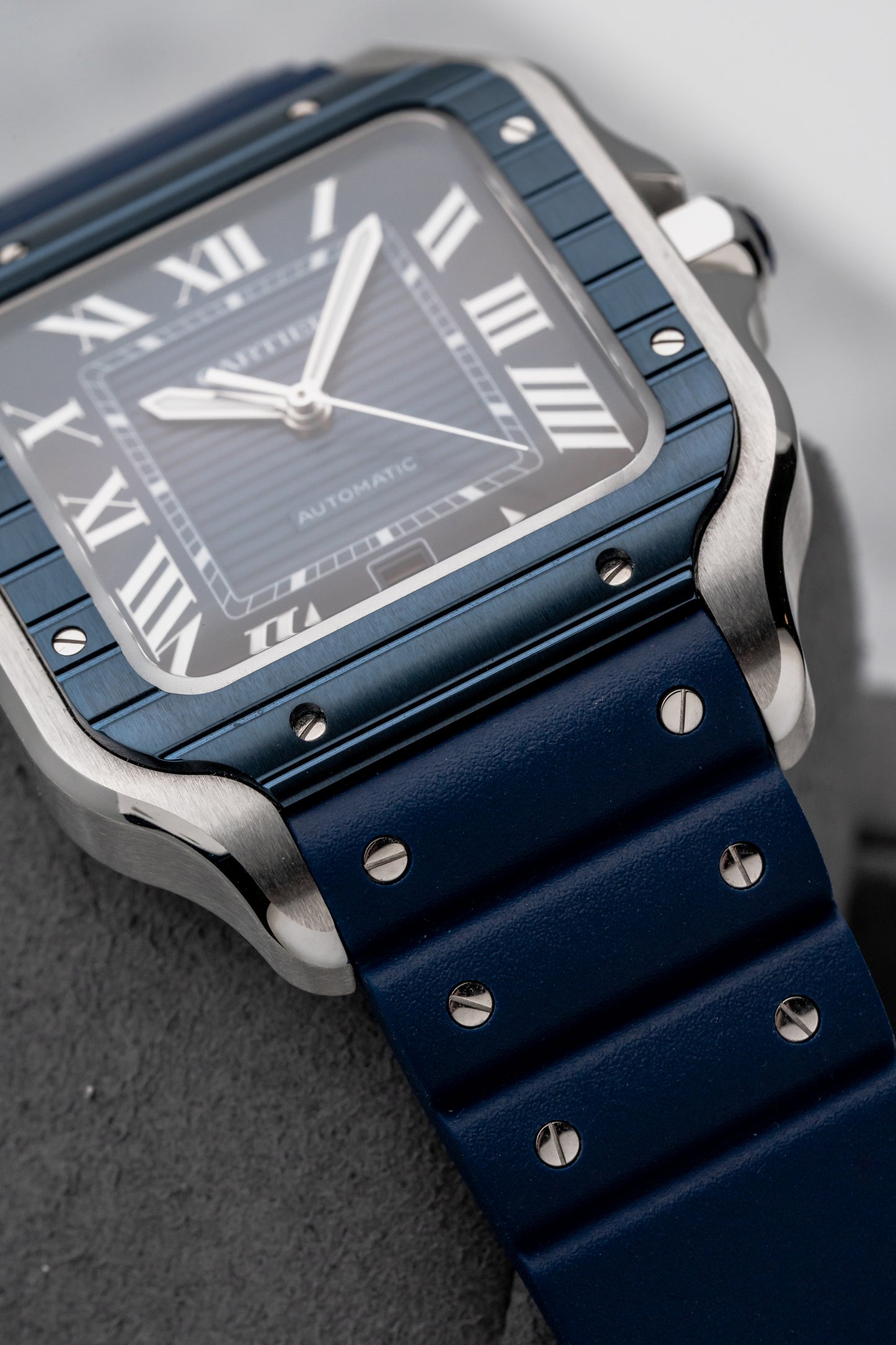 Cartier Santos Large WSSA0048 Blue PVD, Blue Dial