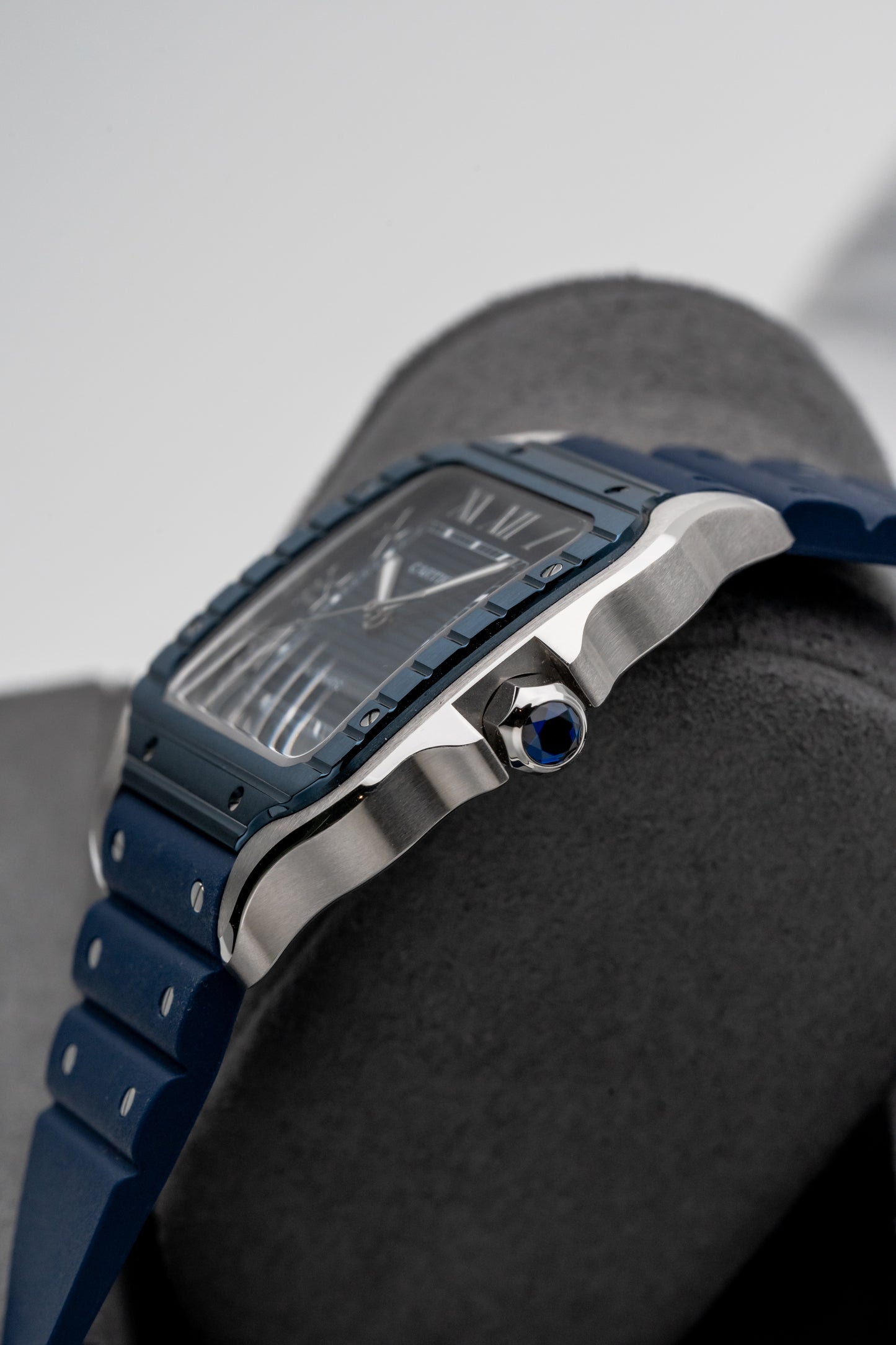 Cartier Santos Large WSSA0048 Blue PVD, Blue Dial