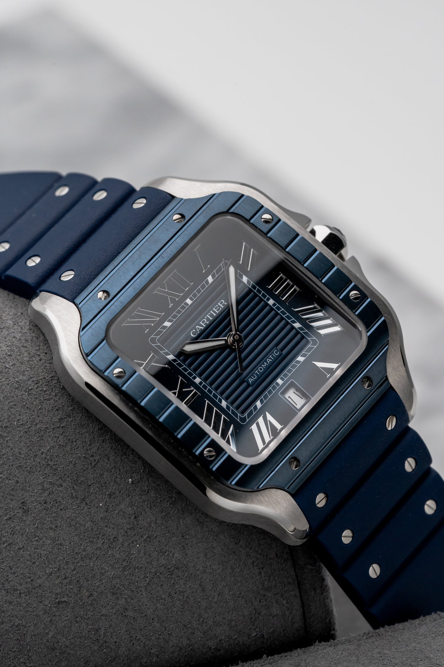 Cartier Santos Large WSSA0048 Blue PVD, Blue Dial